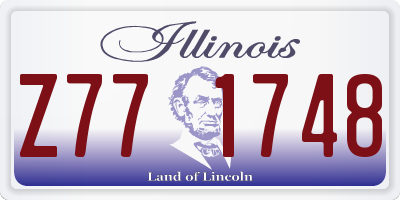 IL license plate Z771748