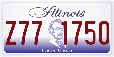 IL license plate Z771750