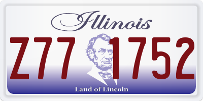 IL license plate Z771752