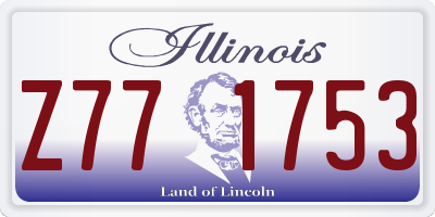 IL license plate Z771753