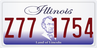IL license plate Z771754