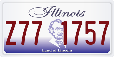 IL license plate Z771757
