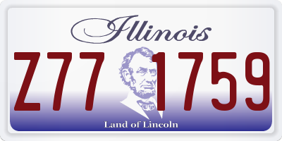 IL license plate Z771759