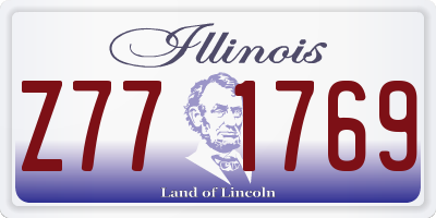 IL license plate Z771769