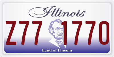 IL license plate Z771770