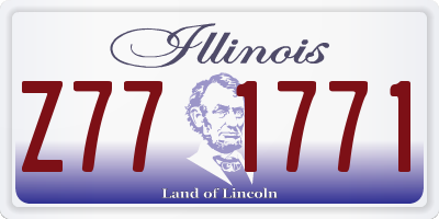 IL license plate Z771771