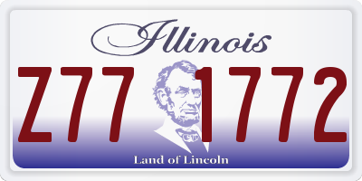 IL license plate Z771772