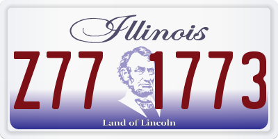 IL license plate Z771773