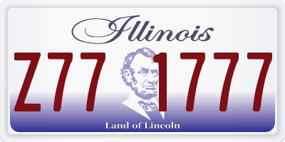 IL license plate Z771777