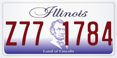 IL license plate Z771784