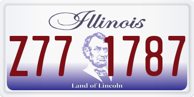 IL license plate Z771787