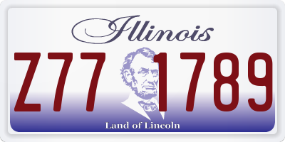 IL license plate Z771789