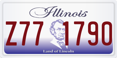 IL license plate Z771790