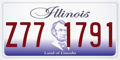 IL license plate Z771791