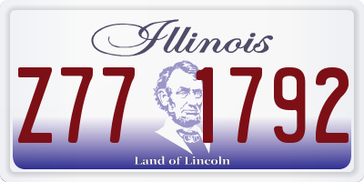 IL license plate Z771792