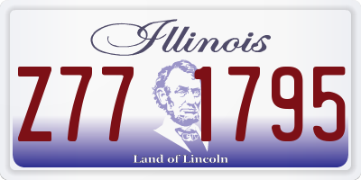 IL license plate Z771795