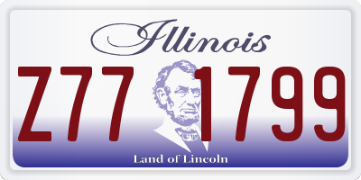 IL license plate Z771799