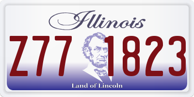IL license plate Z771823