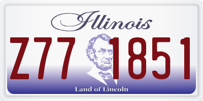 IL license plate Z771851