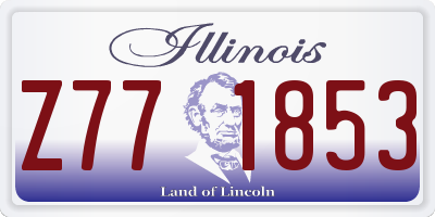 IL license plate Z771853