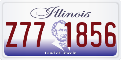 IL license plate Z771856