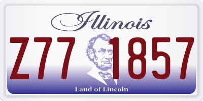 IL license plate Z771857