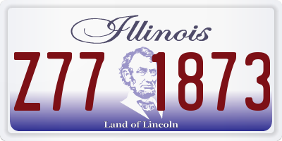 IL license plate Z771873