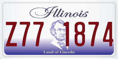 IL license plate Z771874