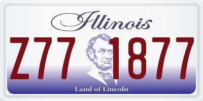 IL license plate Z771877
