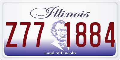IL license plate Z771884