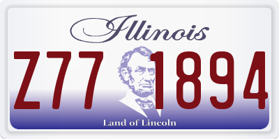 IL license plate Z771894
