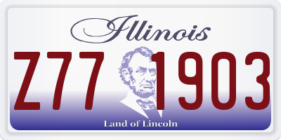 IL license plate Z771903