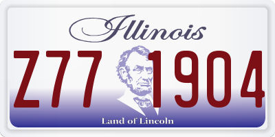 IL license plate Z771904