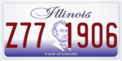 IL license plate Z771906