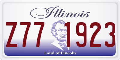 IL license plate Z771923