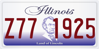 IL license plate Z771925