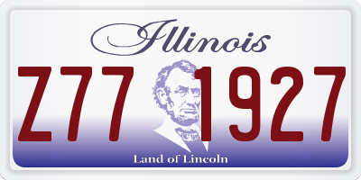 IL license plate Z771927