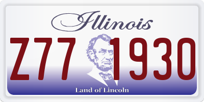 IL license plate Z771930