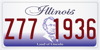 IL license plate Z771936