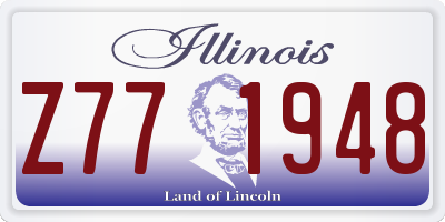 IL license plate Z771948
