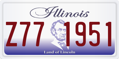 IL license plate Z771951