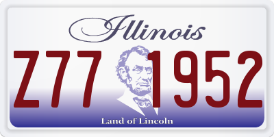 IL license plate Z771952