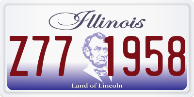 IL license plate Z771958