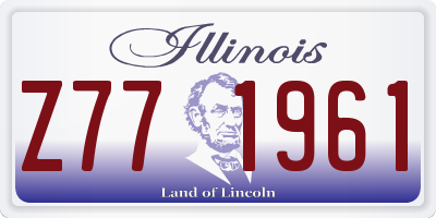 IL license plate Z771961