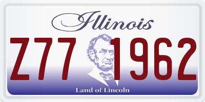 IL license plate Z771962