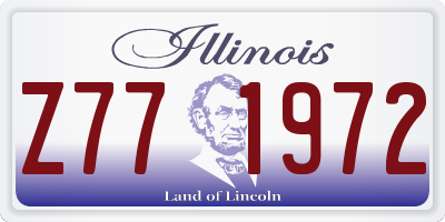 IL license plate Z771972