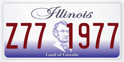 IL license plate Z771977