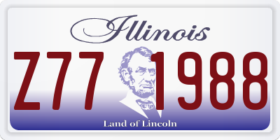 IL license plate Z771988