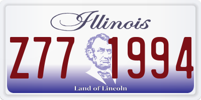 IL license plate Z771994
