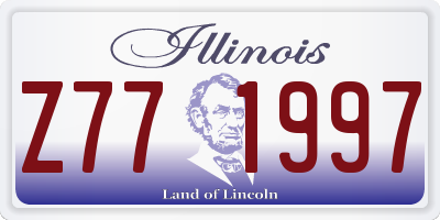 IL license plate Z771997